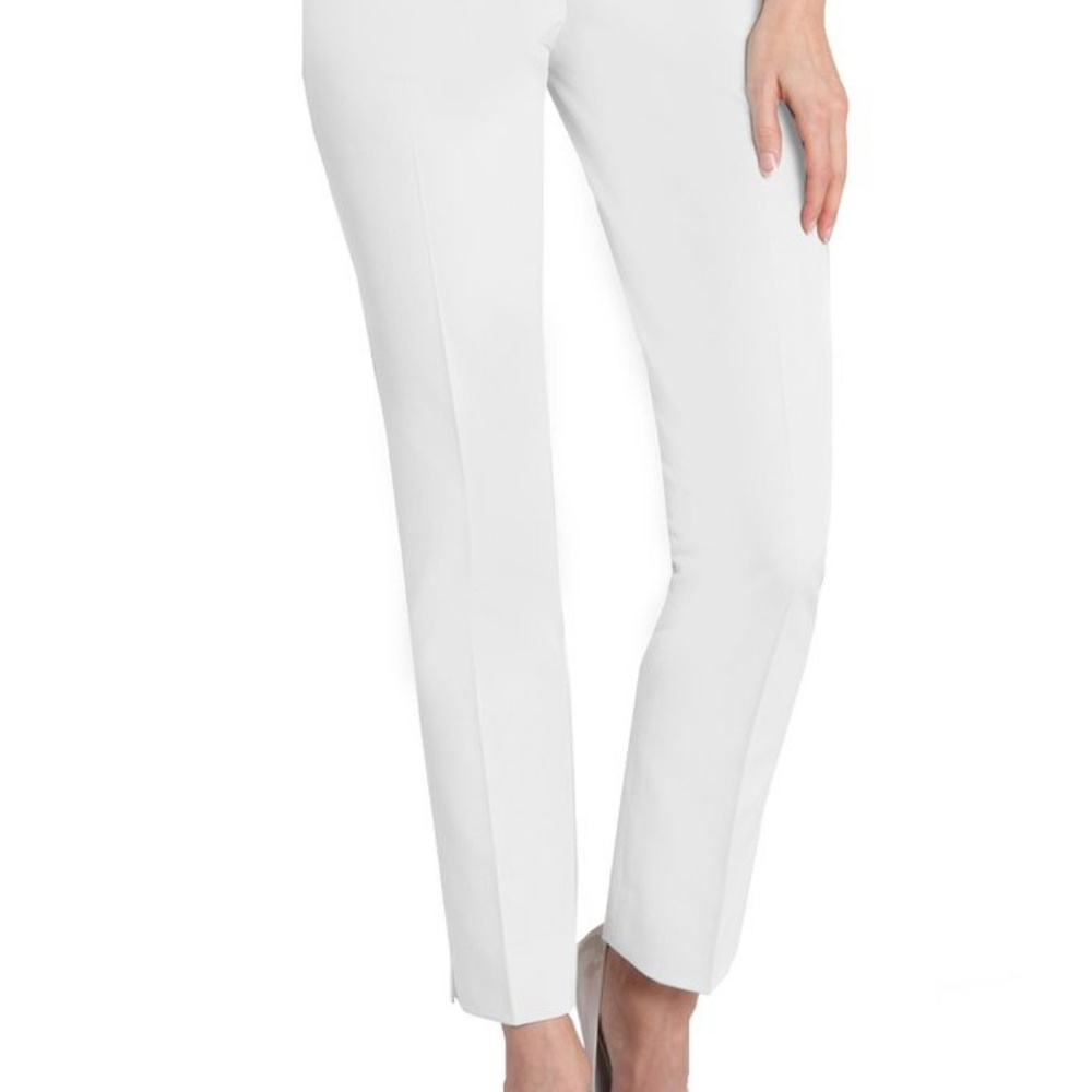 White stretchy pants